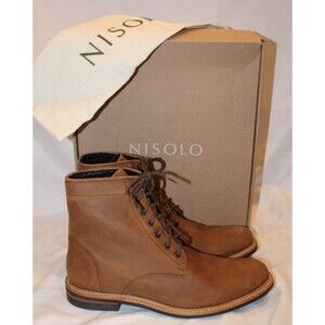 NISOLO MEN'S ALL WEATHER ANDRES SUEDE BOOTS TOBACCO BROWN‎ SZ 10.5 $280 NIB